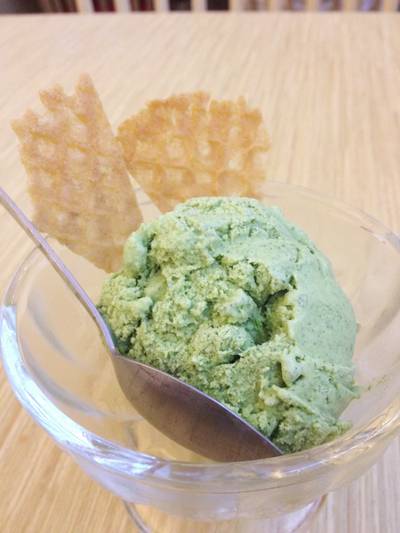 Matcha Monaka ที่ ร้านอาหาร Pasta De Waraku CentralWorld