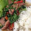 กระเพราแหนม ที่ ร้านอาหาร ปทุมเค้ก