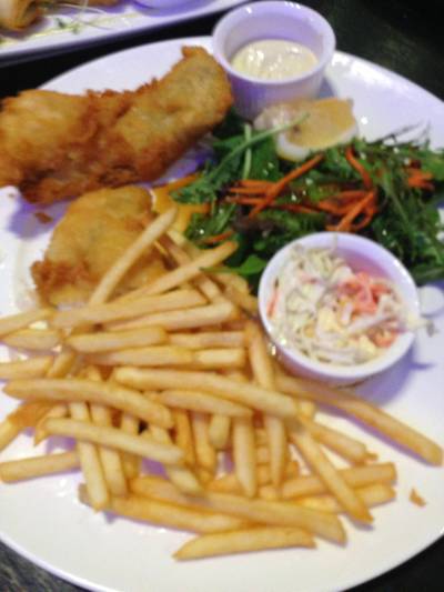 Fish and Chip ที่ ร้านอาหาร Wine I Love You Mega Bangna