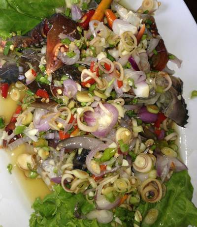 พล่าปูนิ่ม ที่ ร้านอาหาร ฟาร์มปูนิ่ม พล่าปูนิ่ม ที่ ร้านอาหาร ฟาร์มปูนิ่ม