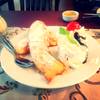 กล้วยหอมทอด+ไอศครีม ที่ ร้านอาหาร เจ เอส เอ็ม พิซเซอเรีย