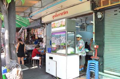ถึงร้านแล้วว ^^ ที่ ร้านอาหาร ลูกชิ้นราชวัตร