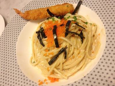 Spaghetti Ebiko ที่ ร้านอาหาร On the table tokyo café Central World
