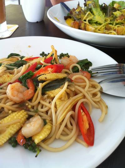 สปาเก็ตตี้ผัดขี้เมากุ้ง ที่ ร้านอาหาร The Butterhead