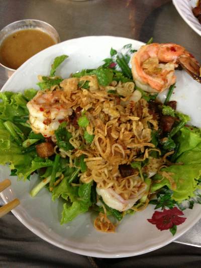 ยำกุ้ง,บะเต็ง เพิ่มเส้นมาม่า ที่ ร้านอาหาร ข้าวต้มปลาเฮียหวาน ยำกุ้ง,บะเต็ง เพิ่มเส้นมาม่า ที่ ร้านอาหาร ข้าวต้มปลาเฮียหวาน