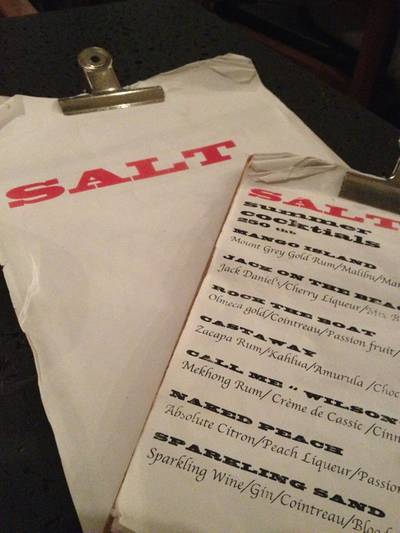 Menu ที่ ร้านอาหาร Salt