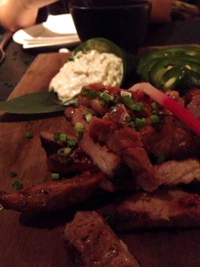 Charcoal Kurobuta With Japanese Seasoning ที่ ร้านอาหาร Salt