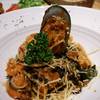 Spaghetti Seafood หอมเครื่องเทศกับใบโหระพาสุดๆ ที่ ร้านอาหาร Peony Teafe' & Gallery