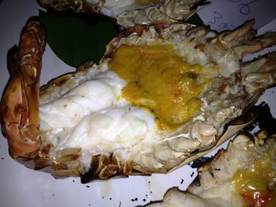 กุ้งแม่น้ำเผา ตัวละ ประมาณ 600 ฿ ที่ ร้านอาหาร สยาม ๗๗