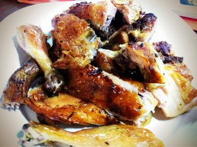 ไก่บ้านย่าง ที่ ร้านอาหาร ไก่ย่างโคราช พุทธมณฑลสาย 4