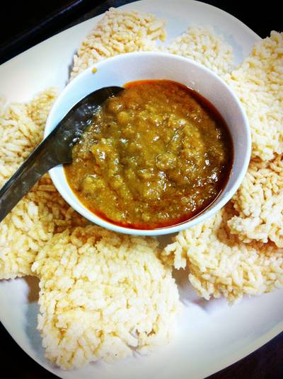 ข้าวตังหน้าตั้ง ที่ ร้านอาหาร ไก่ย่างโคราช พุทธมณฑลสาย 4