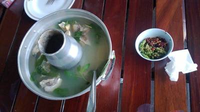 ต้มยำแยกพริก สุดยอดมาก ที่ ร้านอาหาร วังมุข