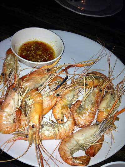 กุ้งย่าง ที่ ร้านอาหาร อันดามันซีฟู๊ด 