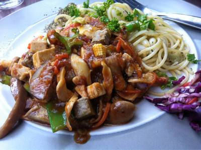 สปาเก็ตตี้ซอสนม 60 บาท ที่ ร้านอาหาร พันพรรณ