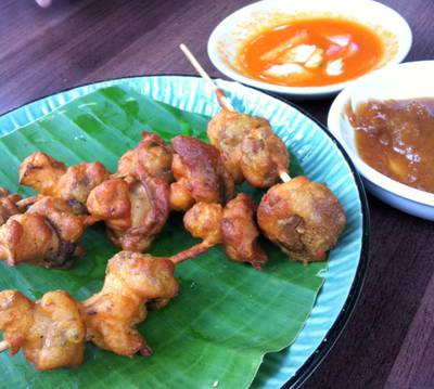 สะเต๊ะเห็ด อร่อยง่ายๆ แต่เปี่ยมไปด้วยคุณค่า Organic&veggetarian Food ที่ ร้านอาหาร พันพรรณ