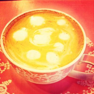 Polkadot Latte Especially For Someone Ka ที่ ร้านอาหาร Ozio By Maprang