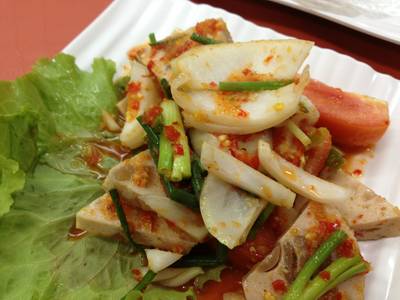 ยำหมูยอ ที่ ร้านอาหาร หนองคาย เสนา (ป้าสุ) ถนนพหลโยธิน