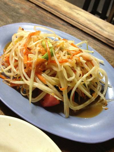 ตำปู ที่ ร้านอาหาร ตำปากแตก