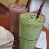 iced matcha & chocolate frape ที่ ร้านอาหาร Library พระราม 9