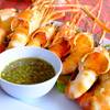 กุ้งเผา ที่ ร้านอาหาร พิณทองเรือนแพกุ้งเผา