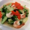 บล็อกโคลี่ผัดกุ้ง