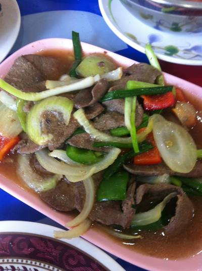 ตับผัดพริก ที่ ร้านอาหาร แกงป่าศรีย่าน
