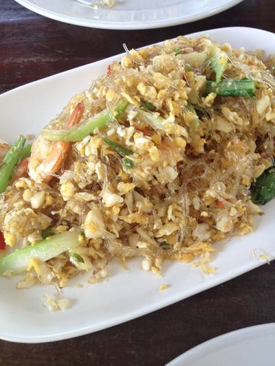 วุ้นเส้นผัดขี้เมา ที่ ร้านอาหาร ครัวชนบท วุ้นเส้นผัดขี้เมา ที่ ร้านอาหาร ครัวชนบท
