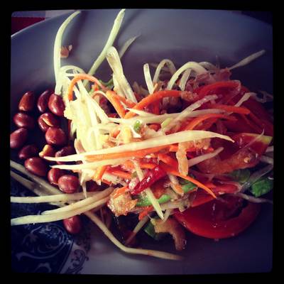 ส้มตำปูเค็ม ที่ ร้านอาหาร ส้มตำคุณแจ๊ส