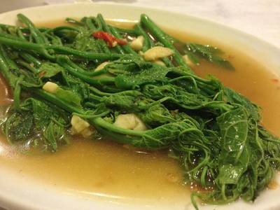 ผัดยอดฟักแม้ว ที่ ร้านอาหาร เรือนปั้นหยา