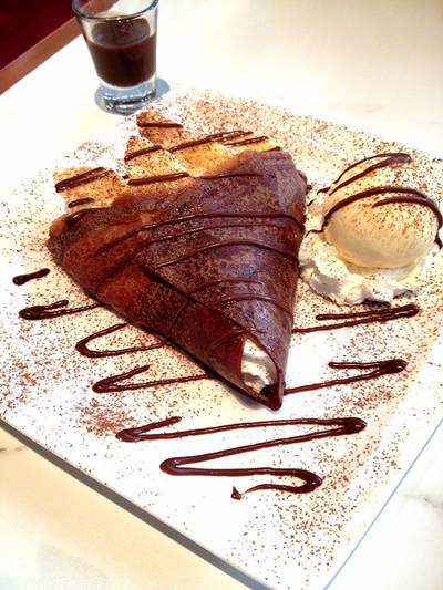 French Chocolate Pancake ที่ ร้านอาหาร Pancake Cafe The Circle