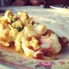 หมึกผัดผงกะหรี่ ที่ ร้านอาหาร ปรีชา ซีฟู้ด