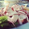 หมึกย่าง ที่ ร้านอาหาร ปรีชา ซีฟู้ด