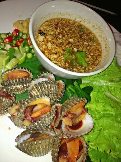 เมี่ยงหอยแครง ที่ ร้านอาหาร Waterside Resort Restaurant