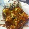 Almond Toste Caramel With Ice-cream ที่ ร้านอาหาร กาแฟบ้านบางอ้อ