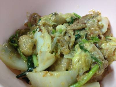 ทูลหัว รวมมิตร (ประมาณสุกี้เกาเหลาแห้งผัด) ที่ ร้านอาหาร เอลวิส สุกี้ (ฮะเซ่งฮวด) ซอยยศเส