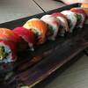 Rainbow Roll ที่ ร้านอาหาร Isao