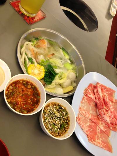 ชุดเนื้อลาย  ที่ ร้านอาหาร Machi Shabu Shabu