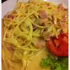 คาโบนาร่า ที่ ร้านอาหาร ลันตา พิซซ่าเตาถ่าน