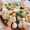 กุ้งนึ่งกระเทียมโทน อร่อยจ๊ะ ที่ ร้านอาหาร ฮั่วเซ่งฮง เยาวราช