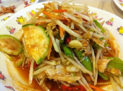 ส้มตำหอยดอง ที่ ร้านอาหาร นิตยาไก่ย่าง ปิ่นเกล้า