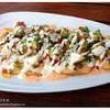 Potato Skin Nachos (250 B)  cheesy มากๆ ที่ ร้านอาหาร The Garret ​(Secret Bistro Bar)