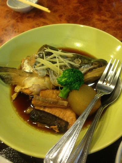 Uomasa หัวปลาต้มซีอิ๊ว ที่ ร้านอาหาร Uomasa (อุโอะมาสะ)