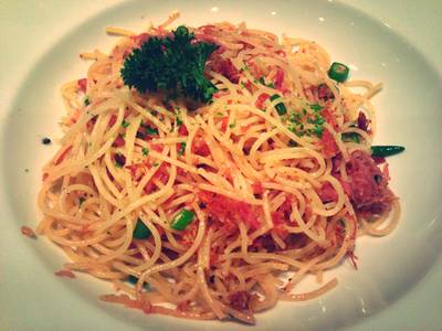 สปาเก็ตตี้คอร์นบีฟ ที่ ร้านอาหาร Greyhound Café ดิเอ็มโพเรี่ยม สปาเก็ตตี้คอร์นบีฟ ที่ ร้านอาหาร Greyhound Café ดิเอ็มโพเรี่ยม