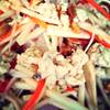 ยำยอดมะพร้าวอ่อนกุ้งสด ที่ ร้านอาหาร ไก่รสทิพย์