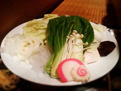 ผักรวม ที่ ร้านอาหาร Tazu Shabu Yaki