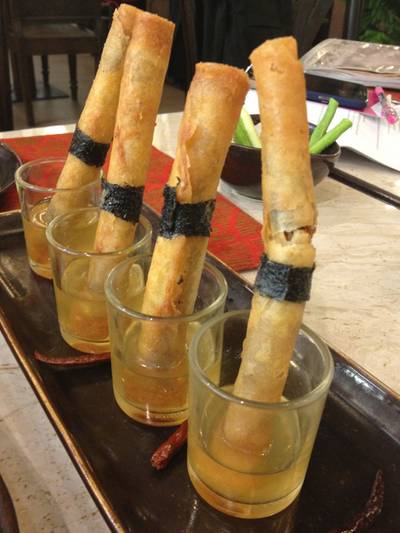 ขลุ่ยไส้อั่ว ที่ ร้านอาหาร Fai sor Kam (อาหารเหนือ)