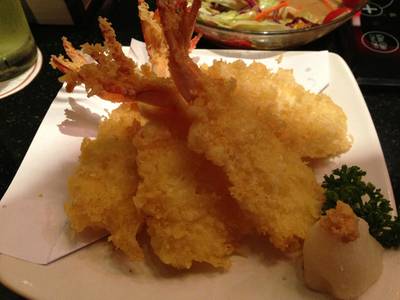 เทมปุระกุ้งล้วน180บาท ที่ ร้านอาหาร Shabu Sen