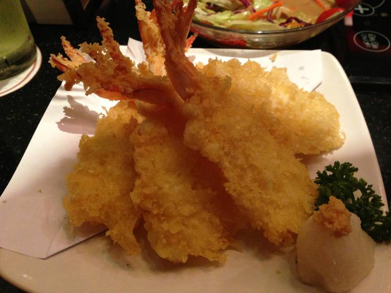 เทมปุระกุ้งล้วน180บาท ที่ ร้านอาหาร Shabu Sen