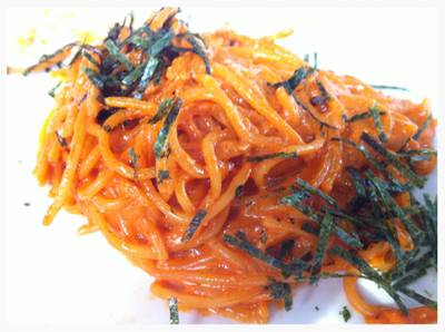 สปาเกตตี้ครีมซอสไข่กุ้ง ที่ ร้านอาหาร Audrey Cafe & Bistro ทองหล่อ
