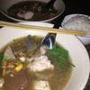 เกาเหลาเลือดหมูตำลึง ที่ ร้านอาหาร โกเบ๊นซ์ ก๋วยจั๊บ เกาเหลาเลือดหมู